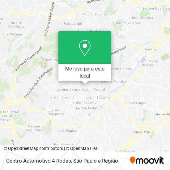 Centro Automotivo 4 Rodas mapa