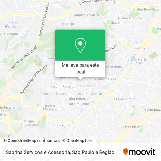 Sabrina Servicos e Acessoria mapa