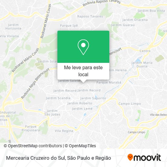Mercearia Cruzeiro do Sul mapa