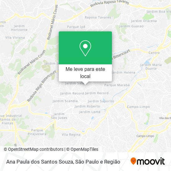 Ana Paula dos Santos Souza mapa