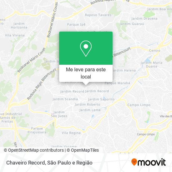 Chaveiro Record mapa