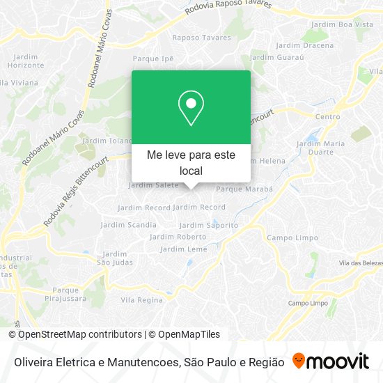 Oliveira Eletrica e Manutencoes mapa
