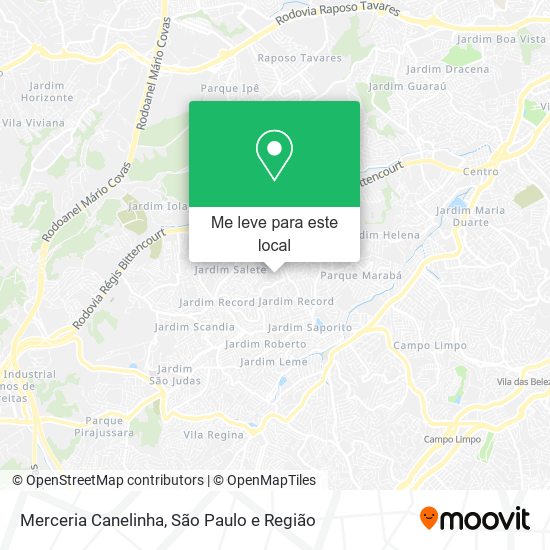 Merceria Canelinha mapa