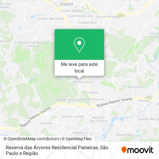 Reserva das Árvores Residencial Paineiras mapa