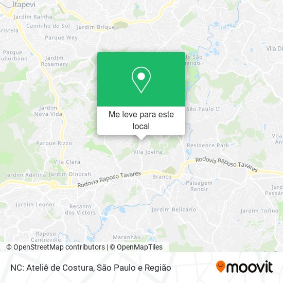 NC: Ateliê de Costura mapa
