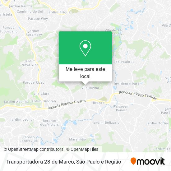 Transportadora 28 de Marco mapa