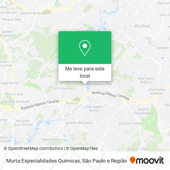 Murta Especialidades Químicas mapa
