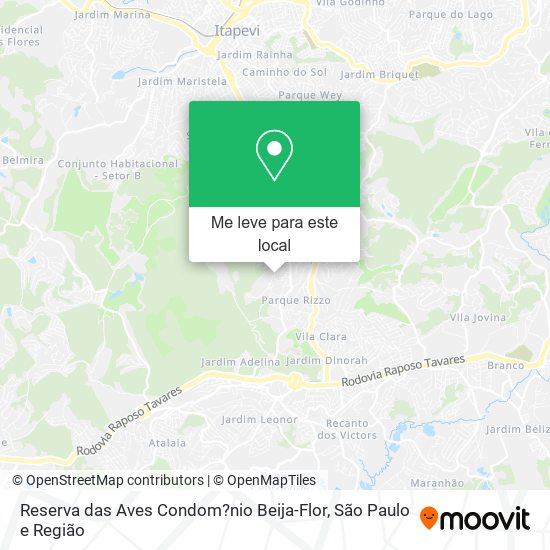 Reserva das Aves Condom?nio Beija-Flor mapa