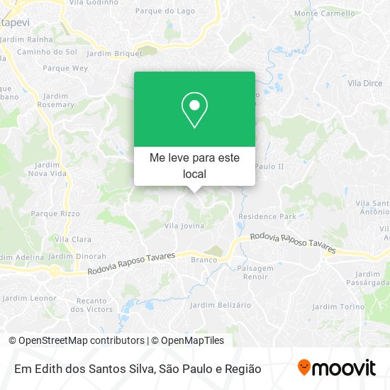 Em Edith dos Santos Silva mapa