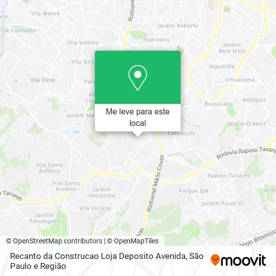 Recanto da Construcao Loja Deposito Avenida mapa