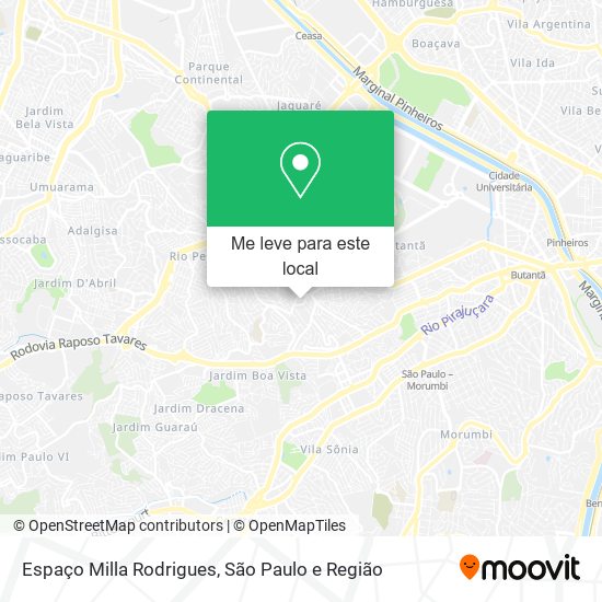 Espaço Milla Rodrigues mapa