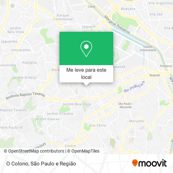 O Colono mapa