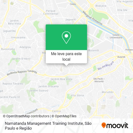 Namatanda Management Training Institute mapa