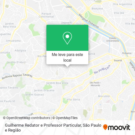 Guilherme Redator e Professor Particular mapa