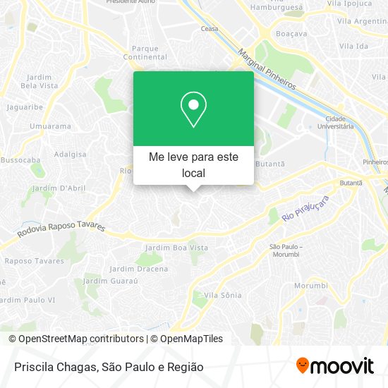 Priscila Chagas mapa