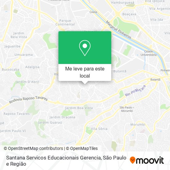 Santana Servicos Educacionais Gerencia mapa