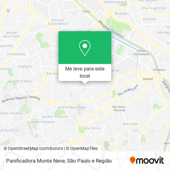 Panificadora Monte Neve mapa