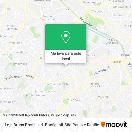 Loja Bruna Brasil - Jd. Bonfiglioli mapa