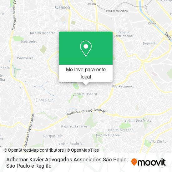 Adhemar Xavier Advogados Associados São Paulo mapa