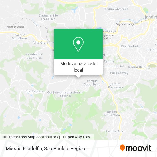 Missão Filadélfia mapa