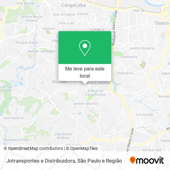 Jotransportes e Distribuidora mapa