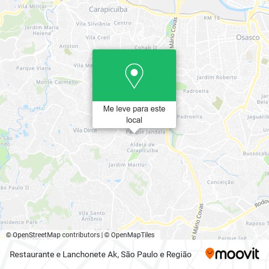 Restaurante e Lanchonete Ak mapa