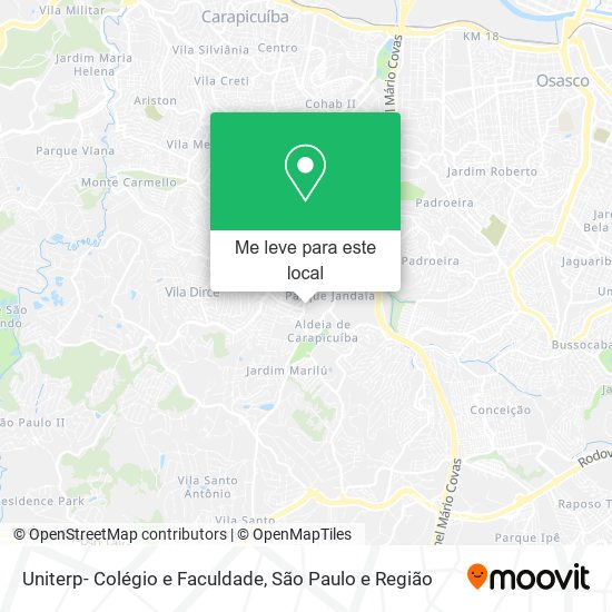 Uniterp- Colégio e Faculdade mapa