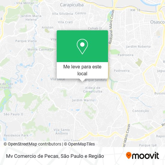 Mv Comercio de Pecas mapa