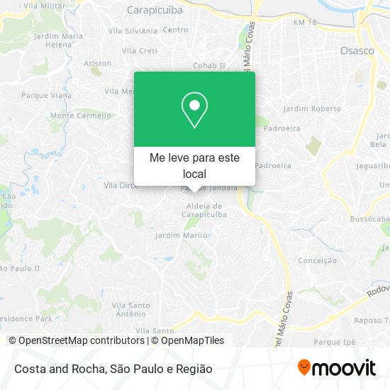 Costa and Rocha mapa