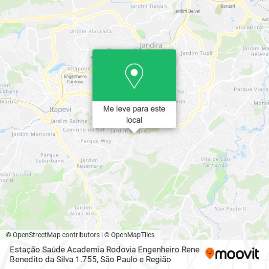 Estação Saúde Academia Rodovia Engenheiro Rene Benedito da Silva 1.755 mapa