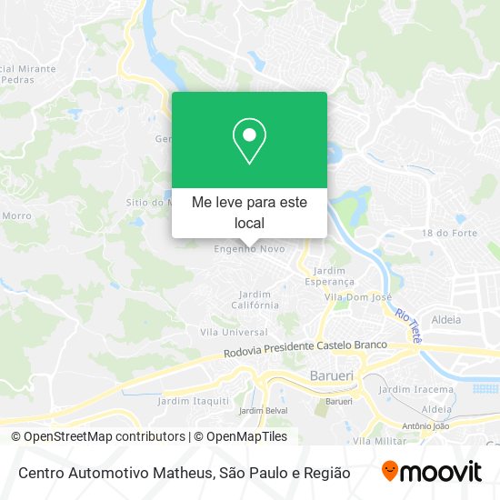 Centro Automotivo Matheus mapa