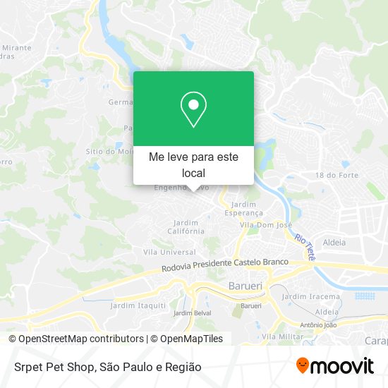 Srpet Pet Shop mapa