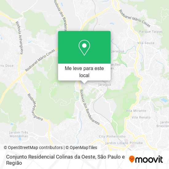 Conjunto Residencial Colinas da Oeste mapa