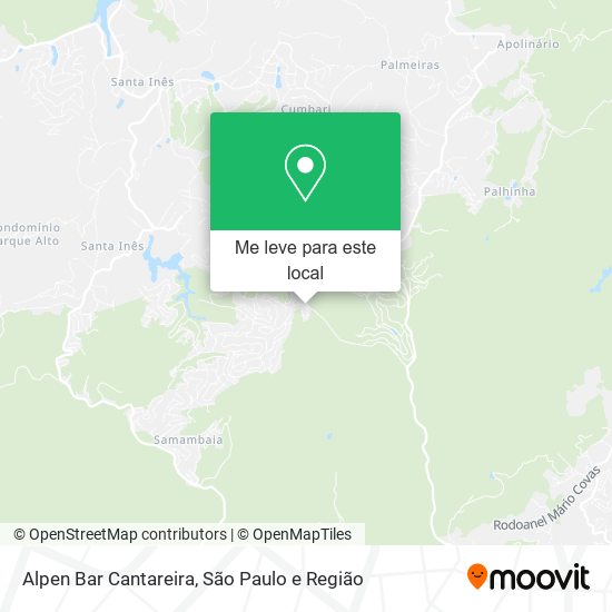 Alpen Bar Cantareira mapa