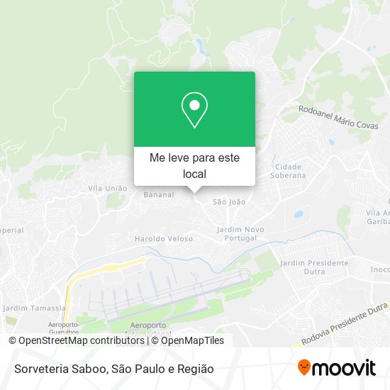 Sorveteria Saboo mapa