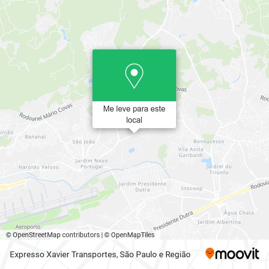 Expresso Xavier Transportes mapa