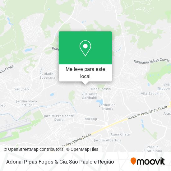 Adonai Pipas Fogos & Cia mapa