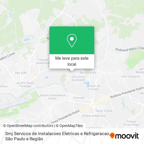 Smj Servicos de Instalacoes Eletricas e Refrigeracao mapa