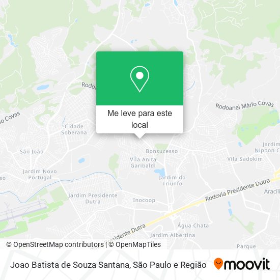 Joao Batista de Souza Santana mapa