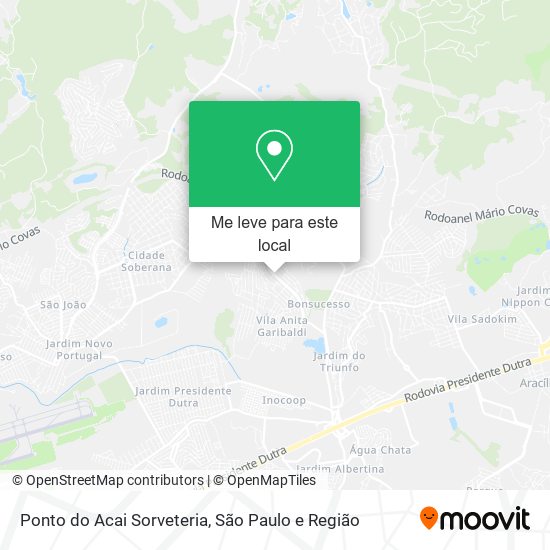 Ponto do Acai Sorveteria mapa