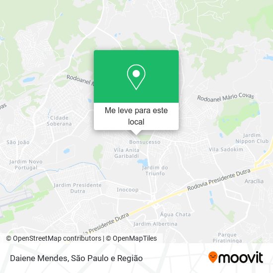 Daiene Mendes mapa