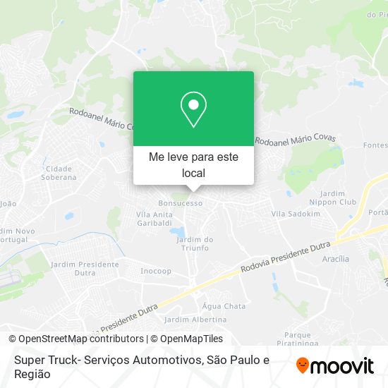 Super Truck- Serviços Automotivos mapa