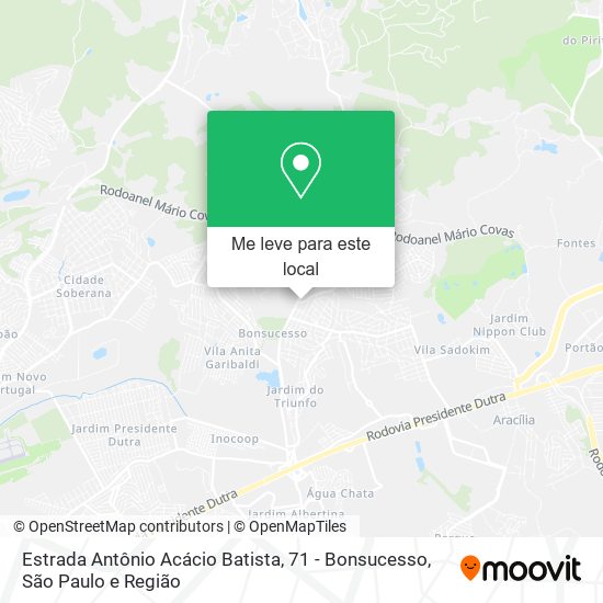 Estrada Antônio Acácio Batista, 71 - Bonsucesso mapa