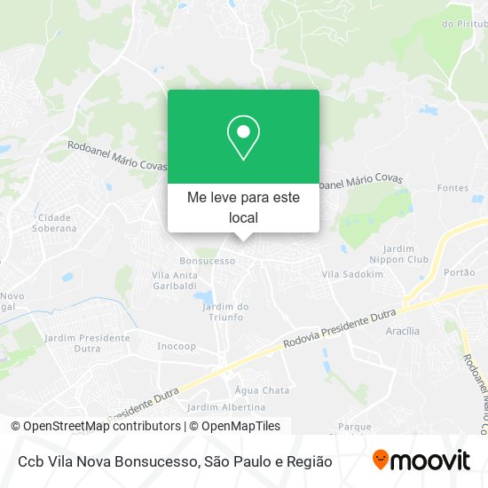 Ccb Vila Nova Bonsucesso mapa