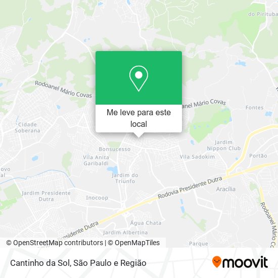 Cantinho da Sol mapa