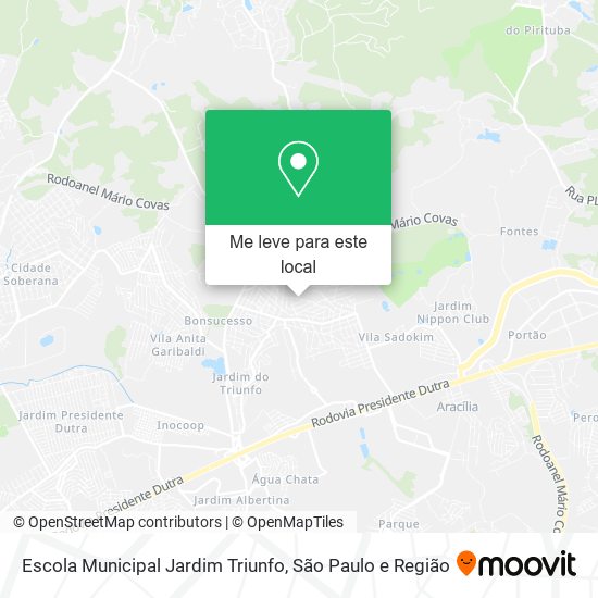 Escola Municipal Jardim Triunfo mapa