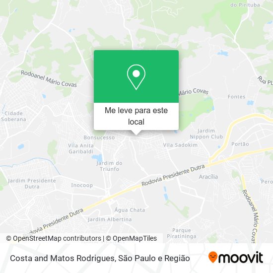 Costa and Matos Rodrigues mapa