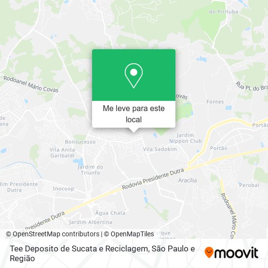 Tee Deposito de Sucata e Reciclagem mapa