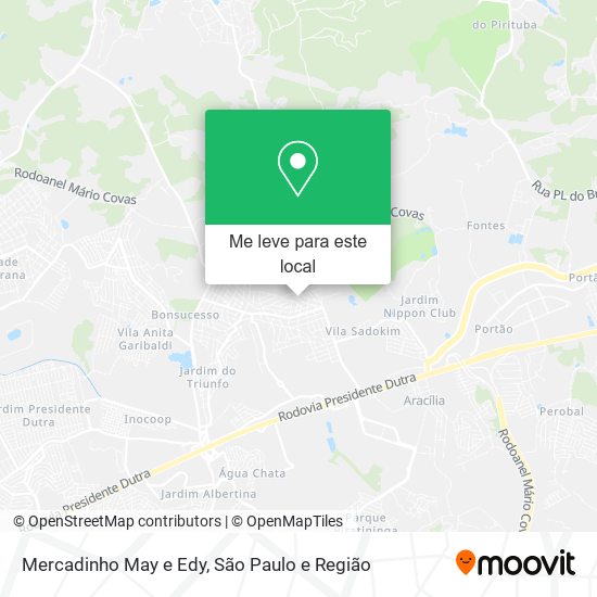 Mercadinho May e Edy mapa