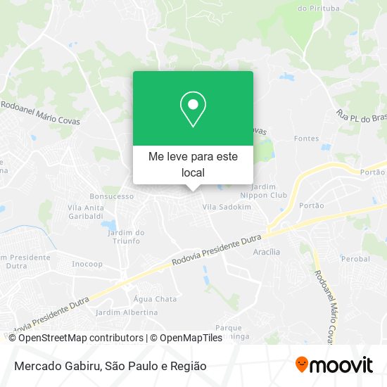Mercado Gabiru mapa